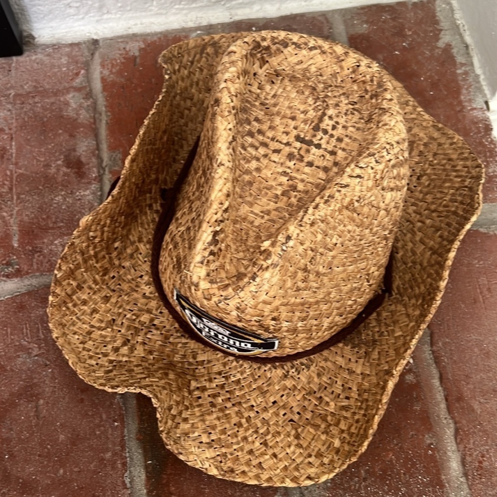 Corona 100% straw beach hat distressed look - Picture 3 of 9